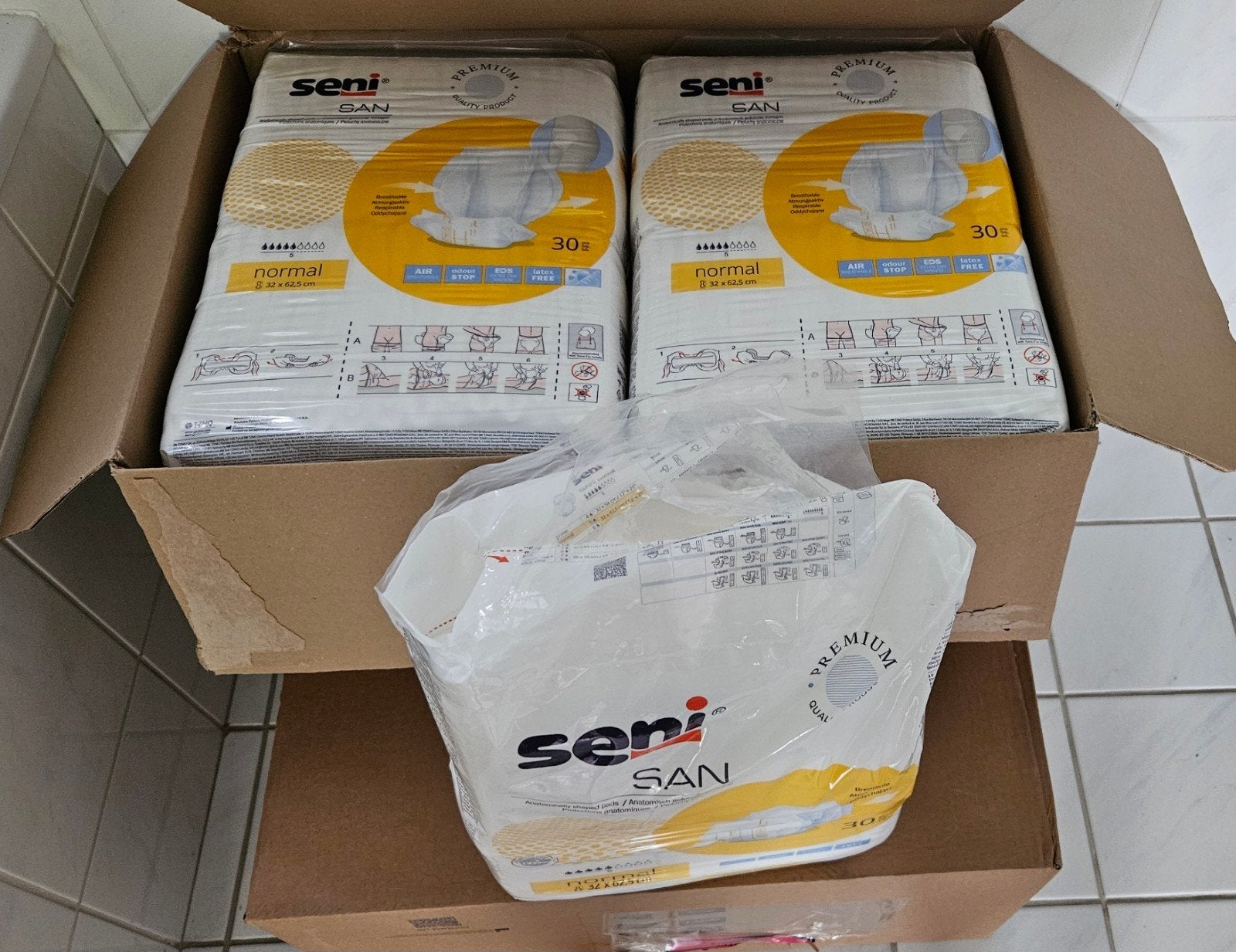 Incontinentie materiaal Seni San - Normal (gele) NIEUW, Ophalen of Verzenden, Nieuw