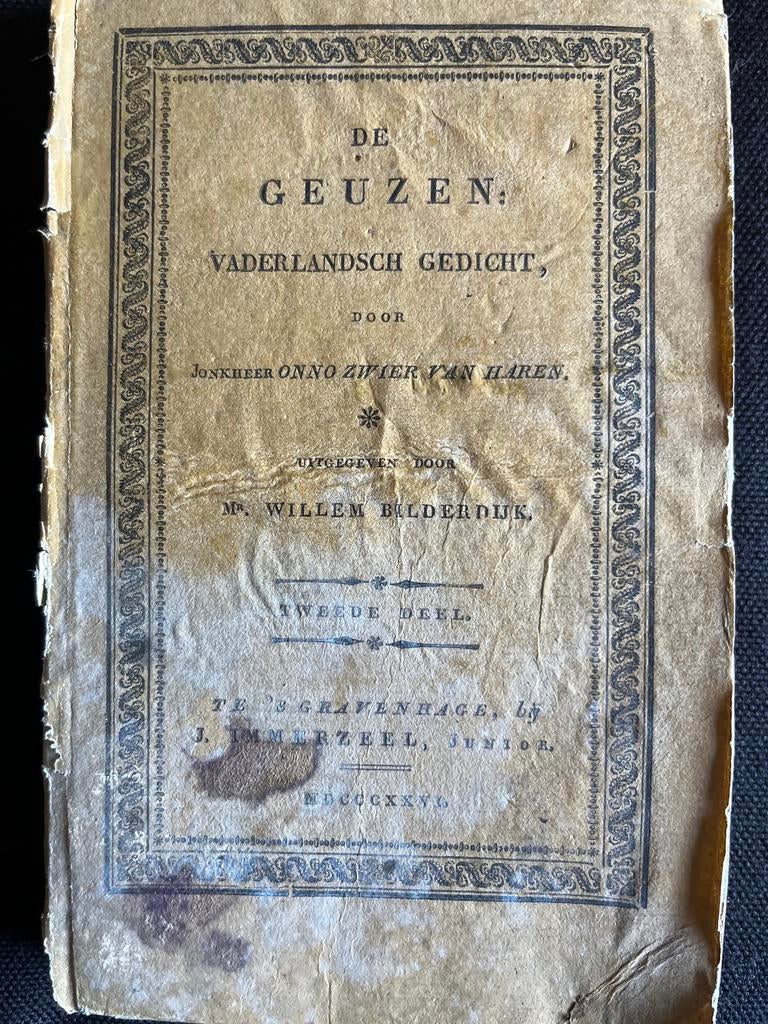 De Geuzen: Vaderlandsch Gedicht - Jonkheer Onno Zwier van Ha, Boeken, Literatuur, Gelezen, Nederland, Ophalen of Verzenden