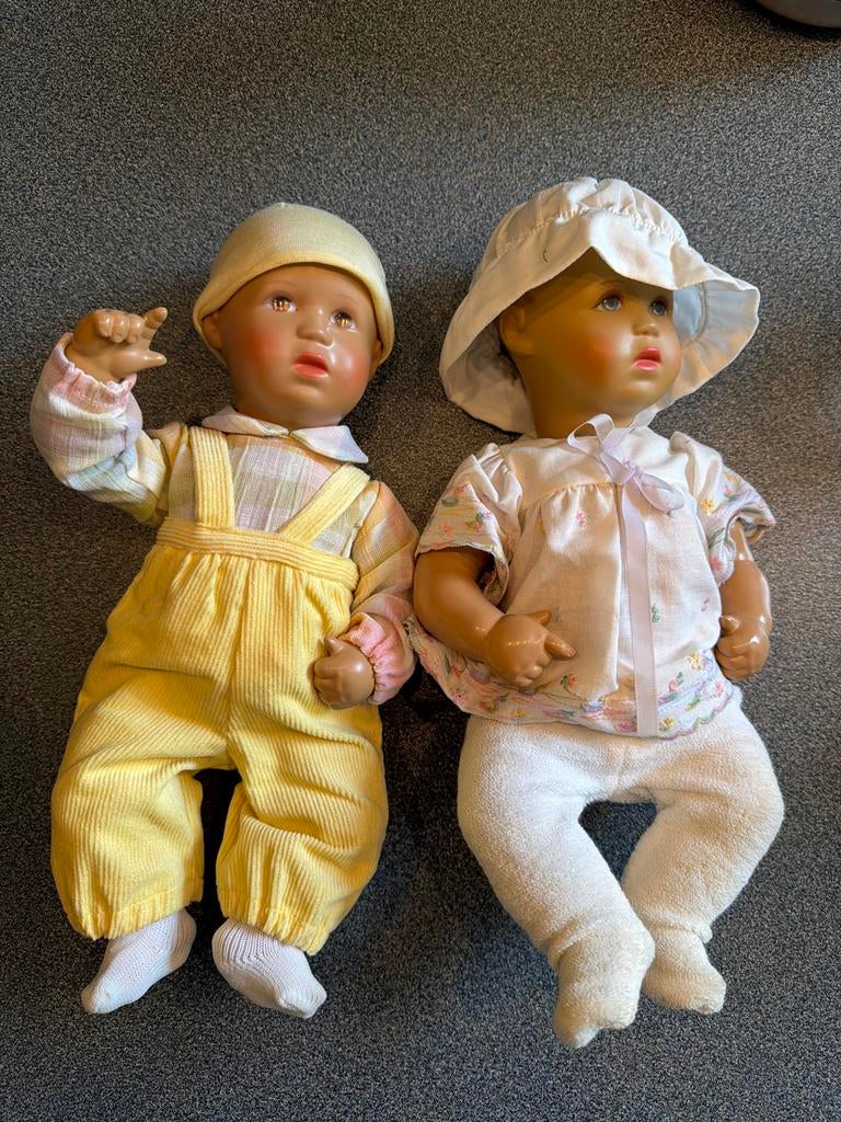 2 Vintage Käthe Kruse Babypoppen - Origineel en Zeldzaam, Verzamelen, Ophalen of Verzenden, Zo goed als nieuw