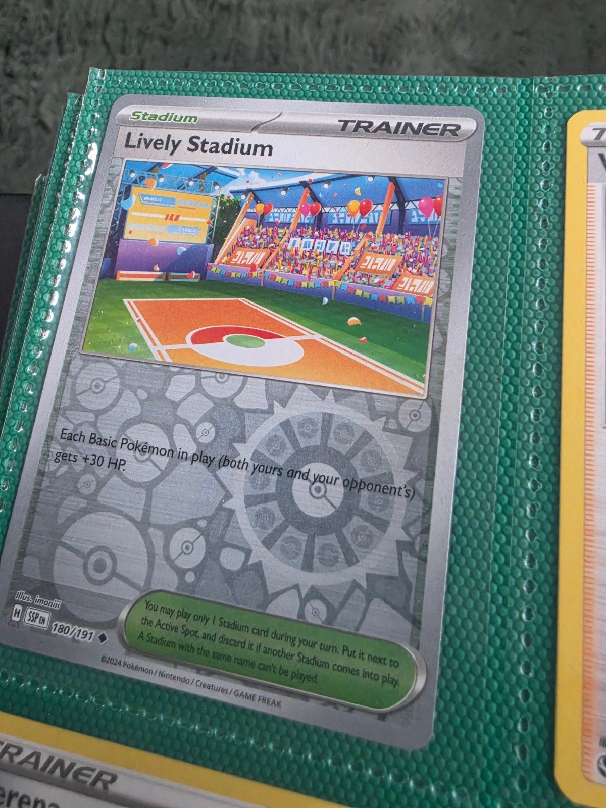 Pokémon Lively Stadium Trainer Kaart (180/191), Ophalen of Verzenden, Zo goed als nieuw, Losse kaart