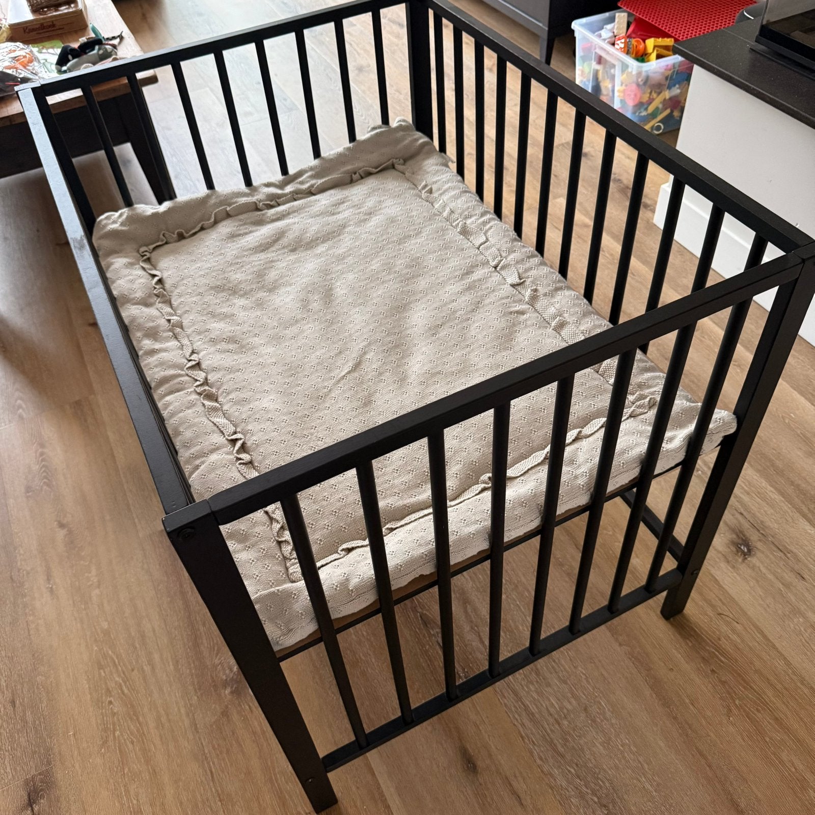 Box met boxkleed, Ophalen, Gebruikt