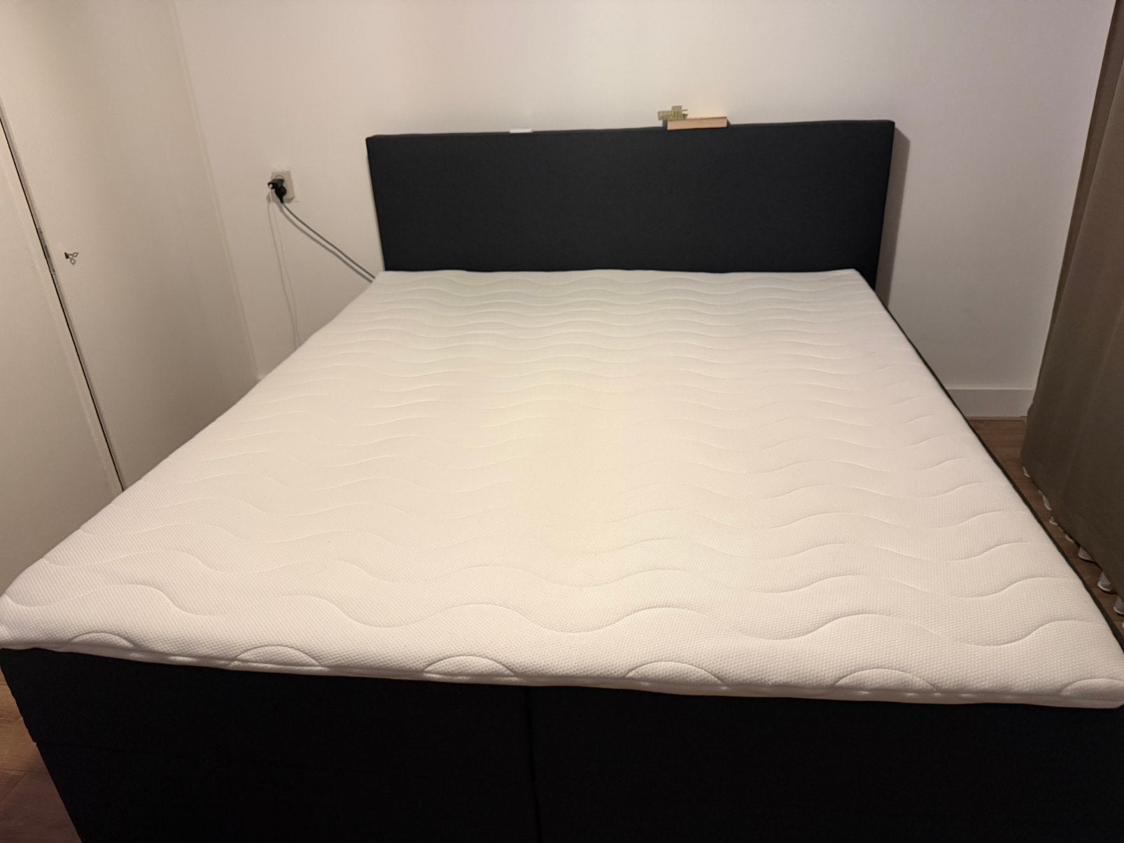 Topper 180 x 200, Wit, Tweepersoons, Ophalen of Verzenden, Zo goed als nieuw