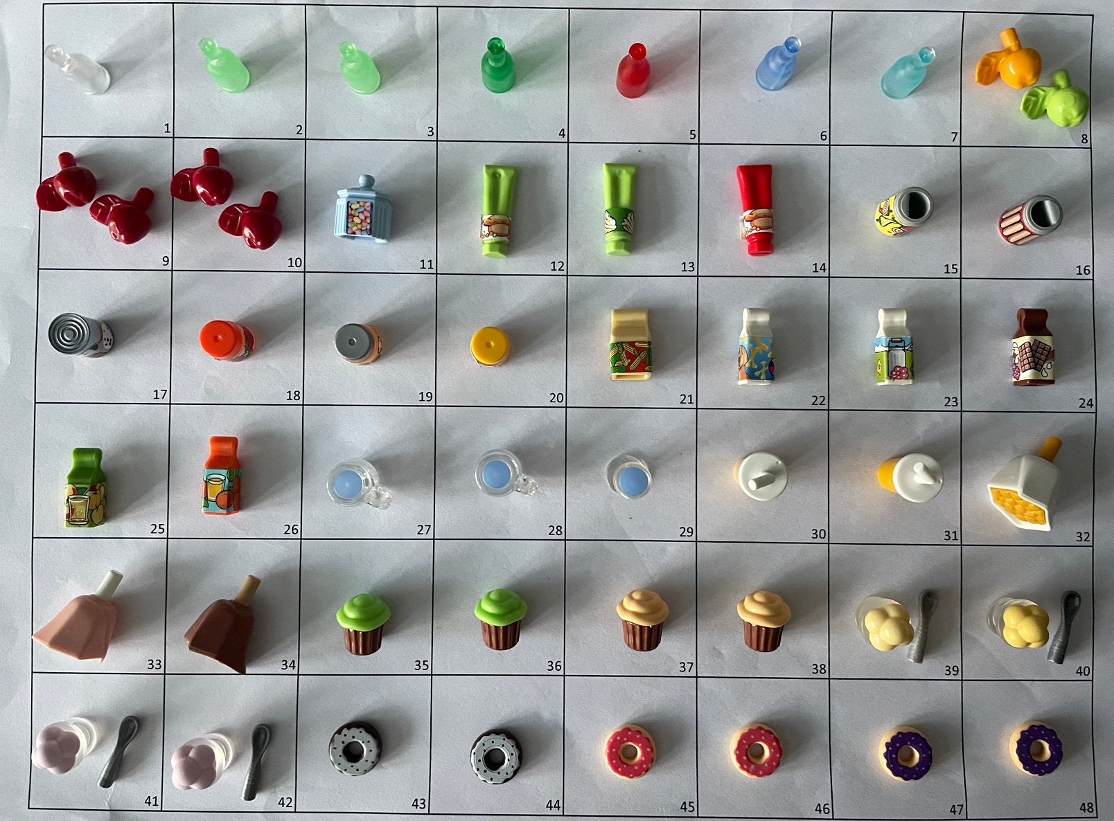 Playmobil losse onderdelen eten sap pakje muffin donut ijs, Ophalen of Verzenden, Losse onderdelen, Overige typen