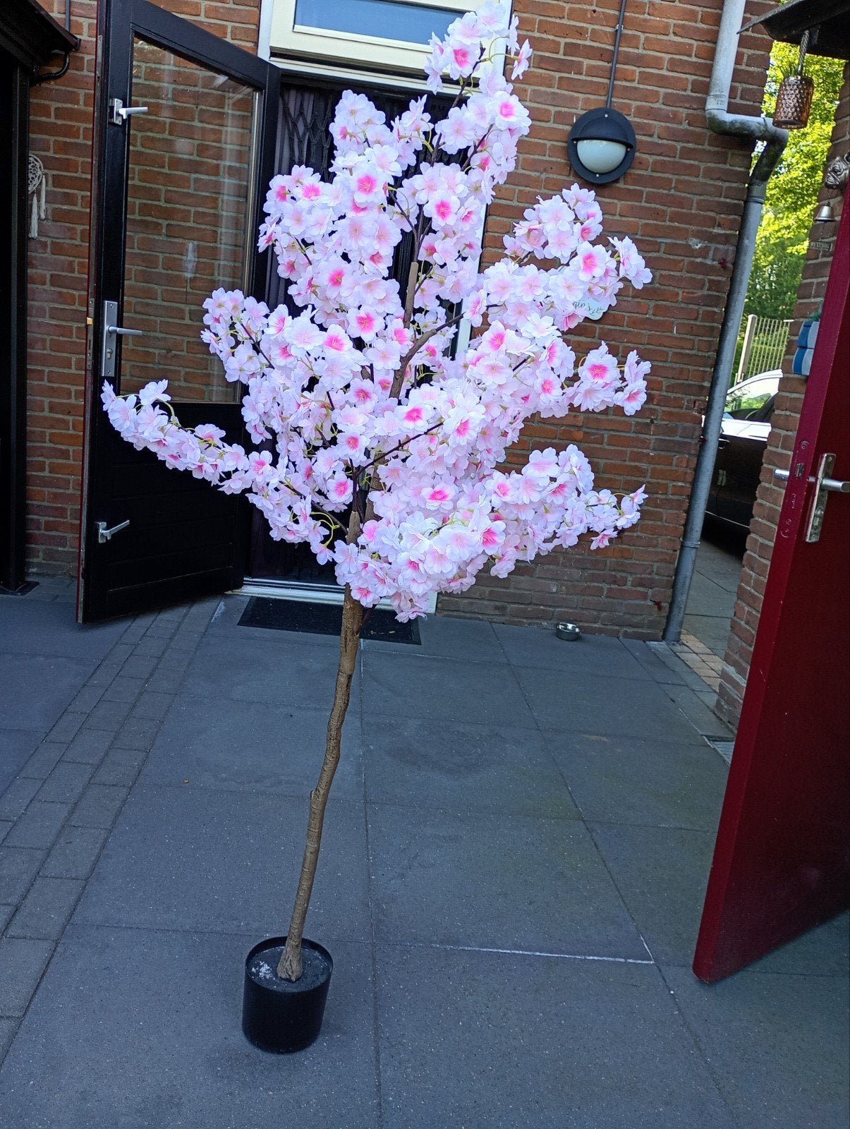Kunst Kersenbloesem Boom - Roze Bloemen, Ophalen of Verzenden, Zo goed als nieuw, Modern, Roze