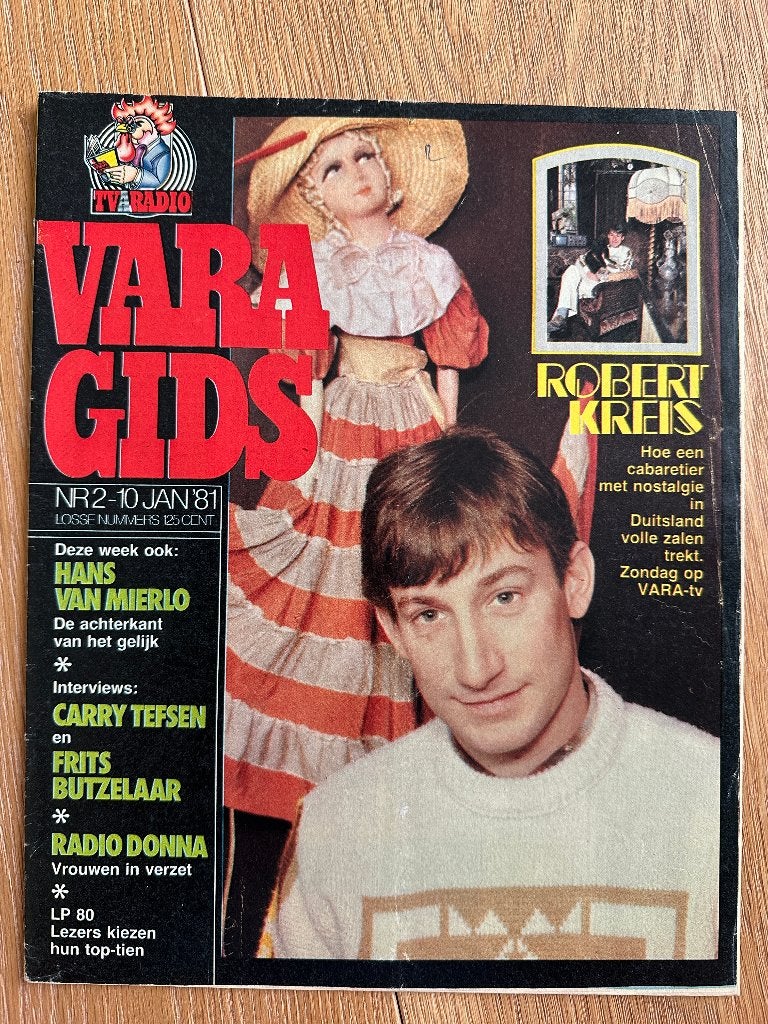 VARA Gids 10 jan 1981, Hans van Mierlo, Carry Tefsen, Ophalen of Verzenden, Gelezen