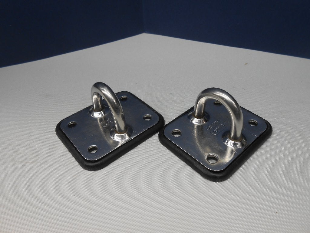 Dekoog, Dekplaat, Oogplaat, RVS, + onderplaat 40 x 50 x 6 mm, Ophalen of Verzenden, Gebruikt, Overige typen