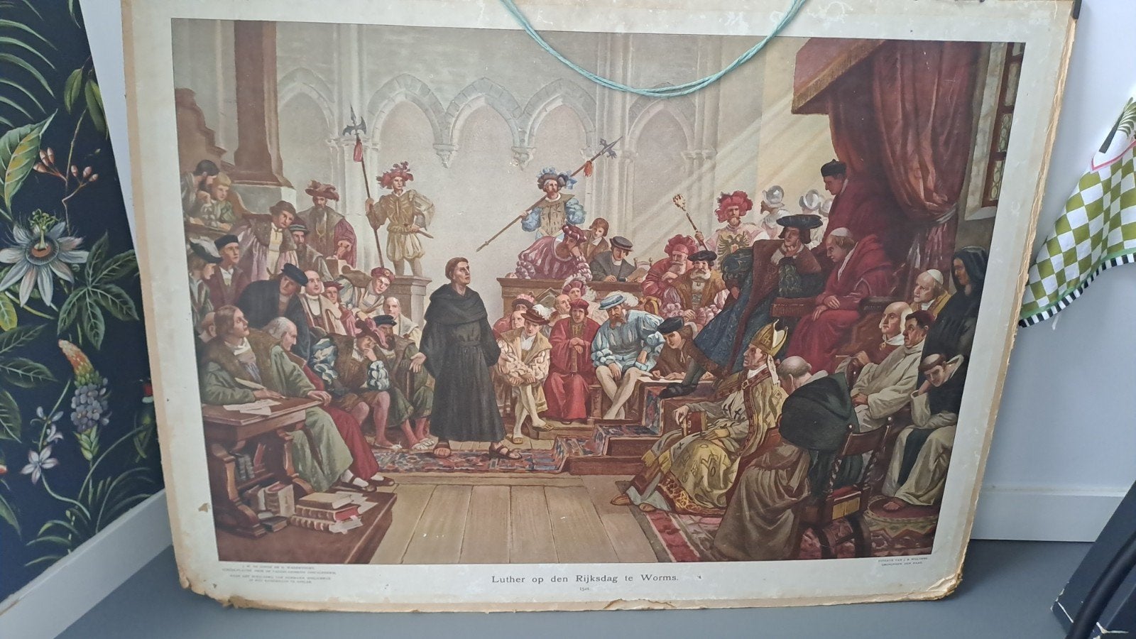 Antieke Schoolplaat: Luther op de Rijksdag te Worms, Ophalen, Geschiedenis
