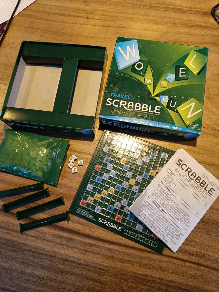 Scrabble original, reis editie, Hobby en Vrije tijd, Gezelschapsspellen | Bordspellen, Een of twee spelers, Ophalen of Verzenden
