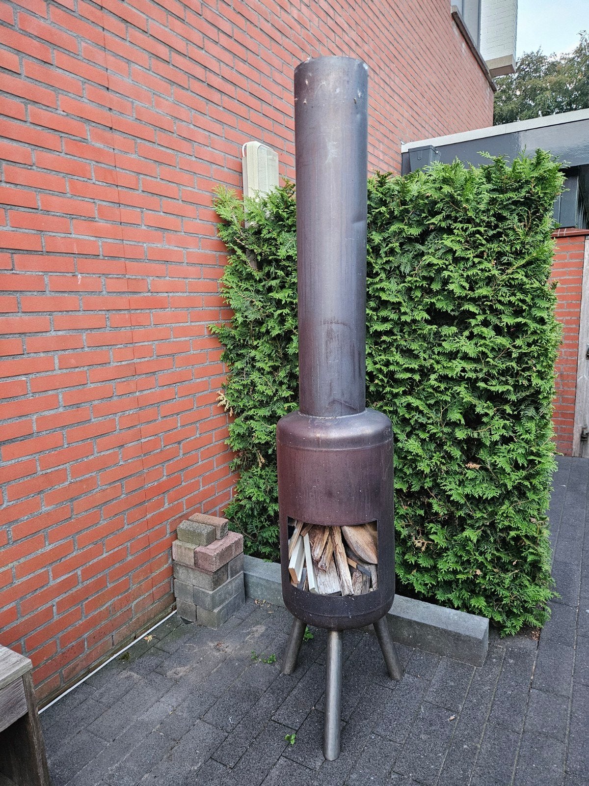 buitenkachel volledig RVS, Tuin en Terras, Ophalen