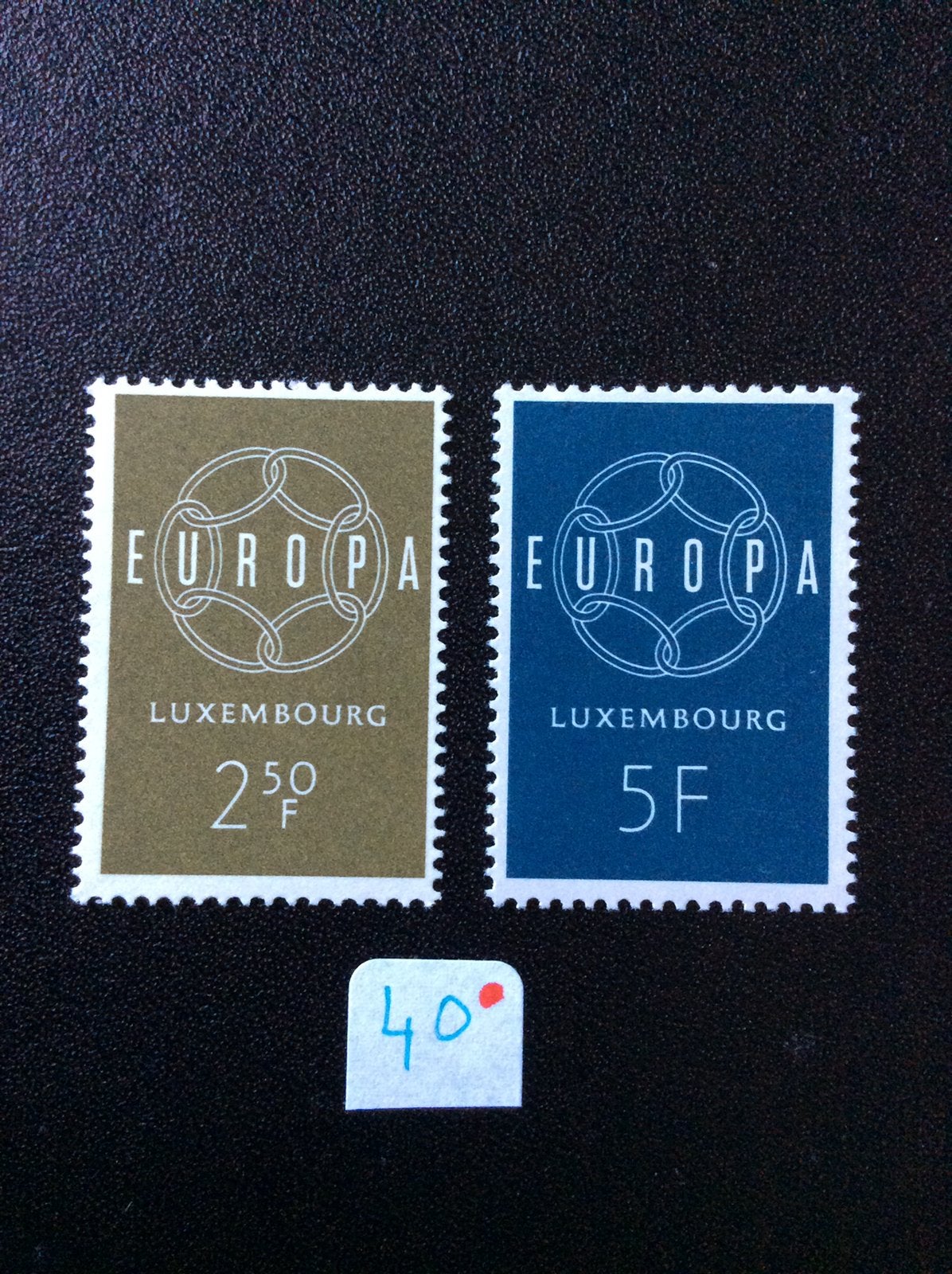 Luxemburg postzegels 1959 pfr Mi 609/10, Ophalen of Verzenden, Luxemburg, Postfris