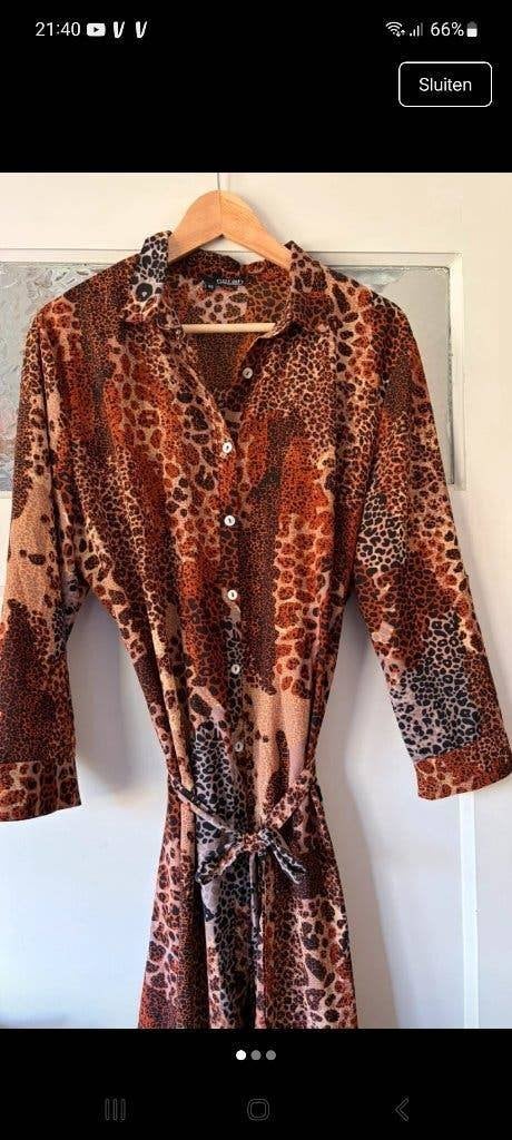 Bruine jurk zomer 44 norah, Kleding | Dames, Jurken, Bruin, Verzenden, Maat 42/44 (L), Zo goed als nieuw