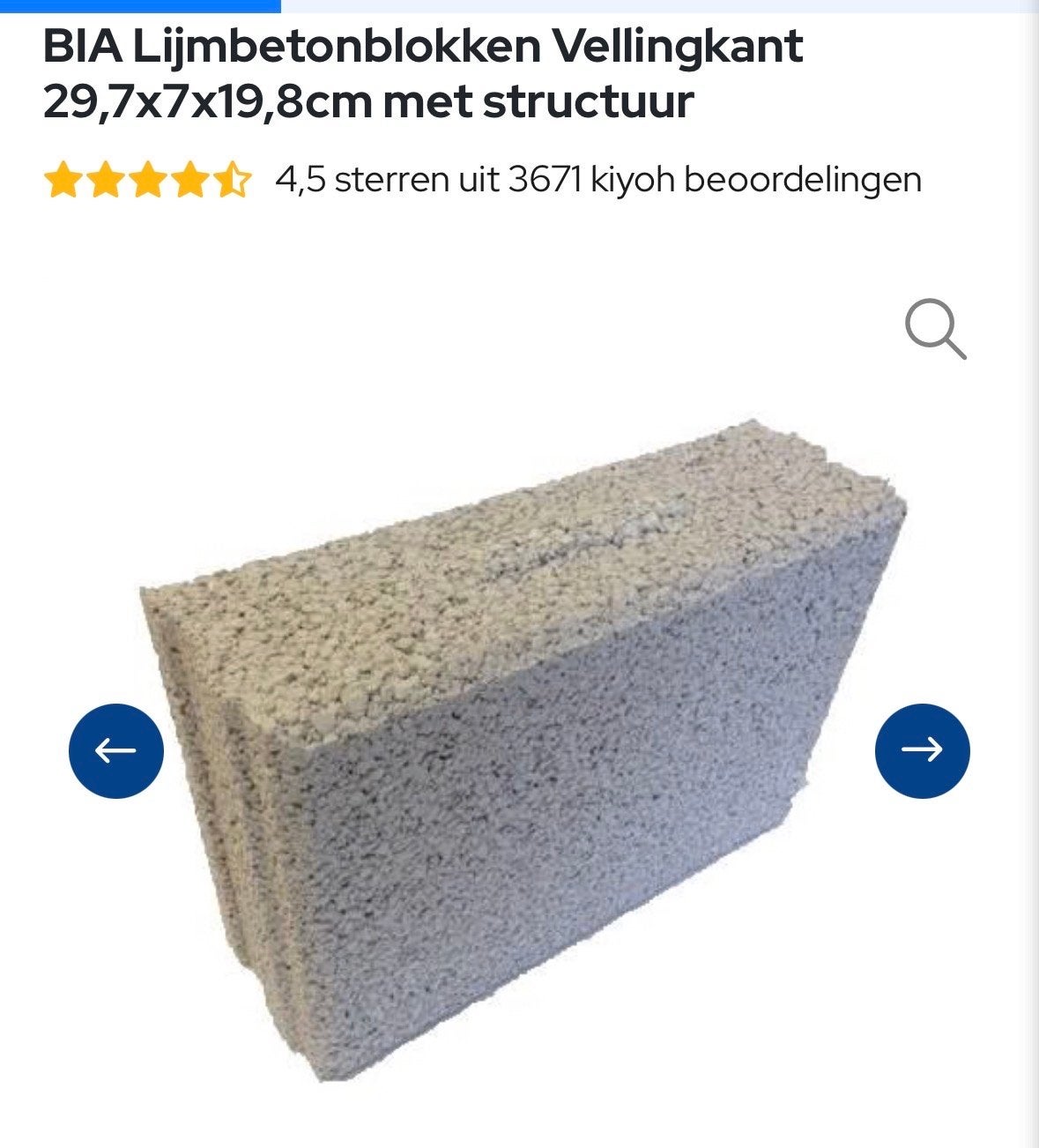 BIA Lijmblokken ca. 100 stuks - Nieuwstaat, Doe-het-zelf en Verbouw, Ophalen of Verzenden, Nieuw, Beton
