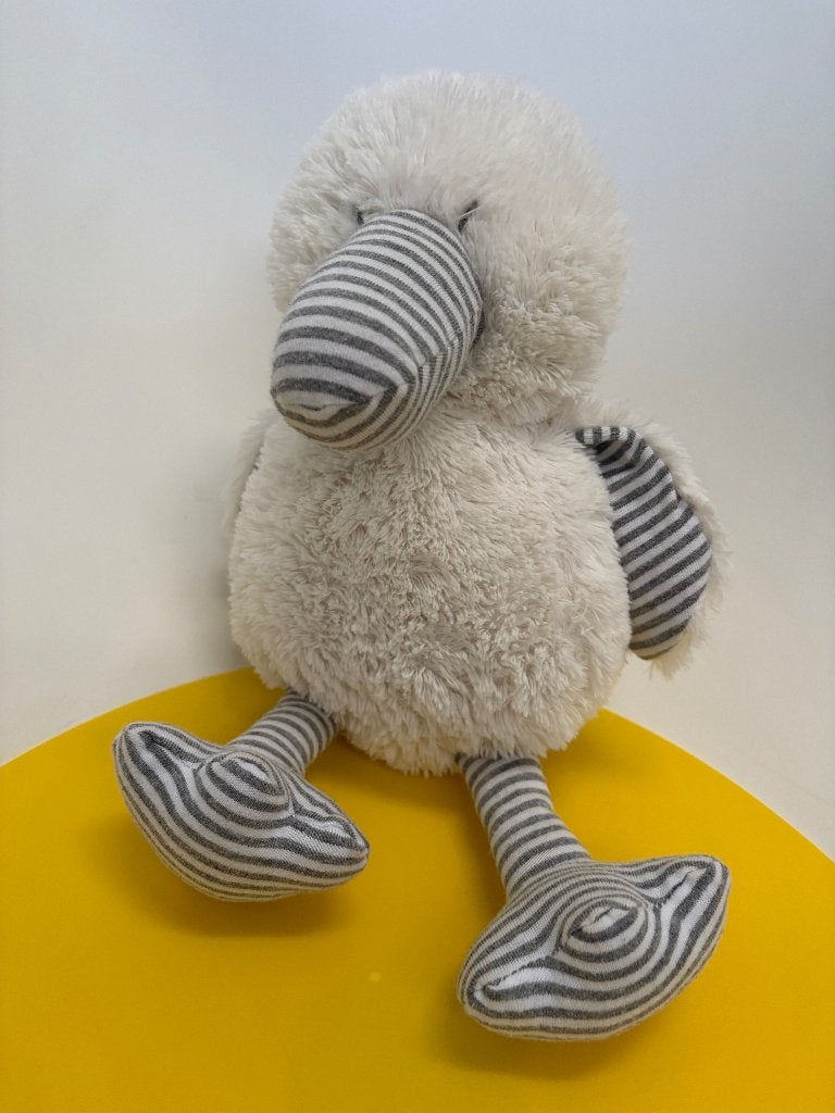 K3046 Bristol decoration eend wit draadjesstof, Kinderen en Baby's, Speelgoed | Knuffels en Pluche, Ophalen of Verzenden, Zo goed als nieuw