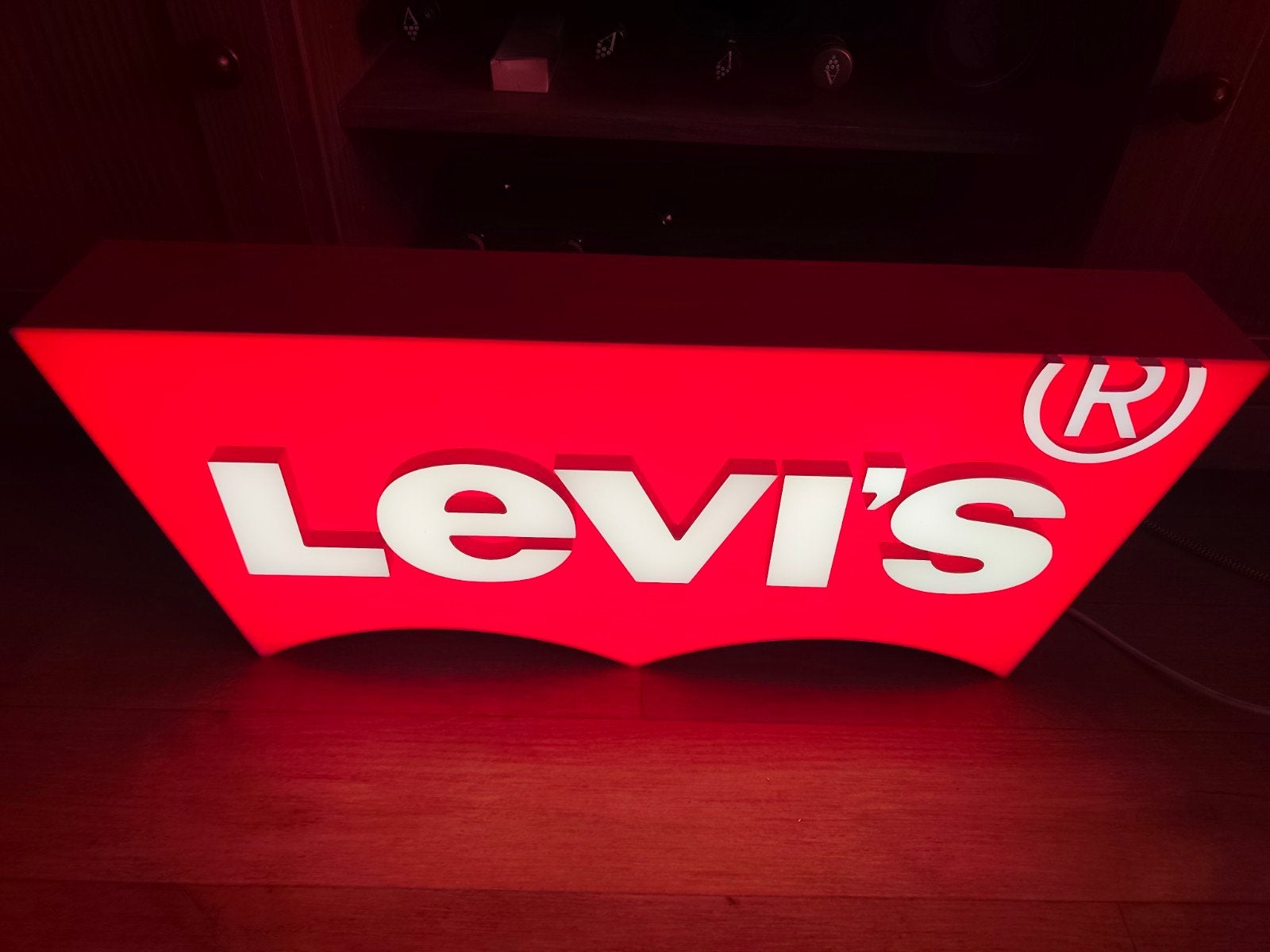 Levi's verlicht reclamebord - Uniek decoratiestuk, Huis en Inrichting, Woonaccessoires | Overige, Nieuw, Ophalen of Verzenden