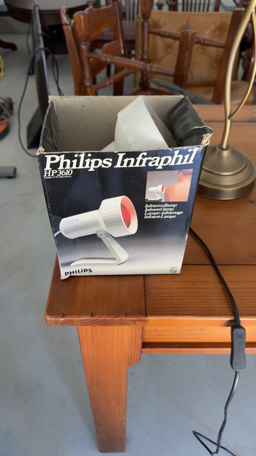 Philips Infraphil HP3610 Infraroodlamp - Vintage, Gebruikt, Philips, Ophalen of Verzenden, Philips