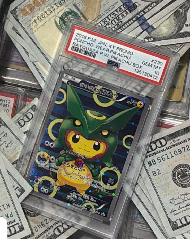 Pikachu Rayquaza poncho psa 10, Ophalen of Verzenden, Zo goed als nieuw
