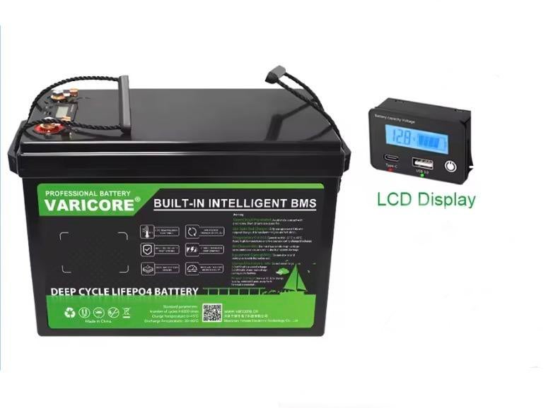 12.8V 200Ah LiFePO4 Accu met BMS & LCD Display, Verzenden, Nieuw