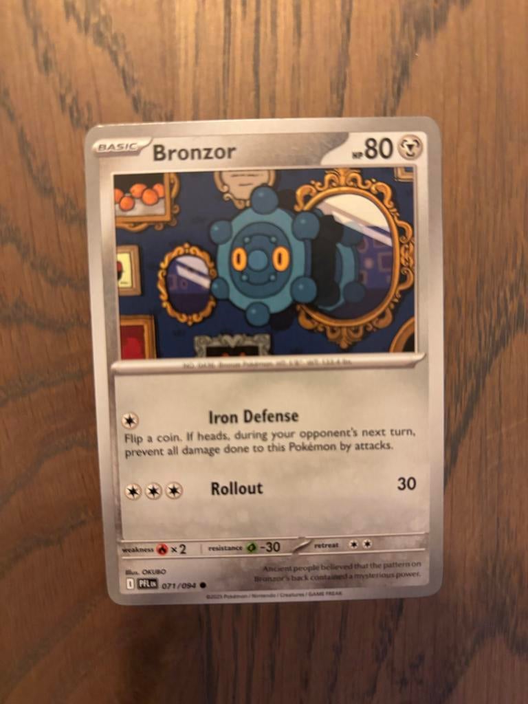 Pokémon Kaart Bronzor 071/094 - Zo goed als nieuw, Ophalen of Verzenden, Zo goed als nieuw, Losse kaart