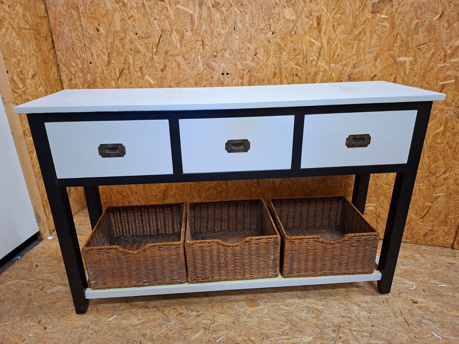 Mooie tafel met lades , sidetable, Ophalen, Gebruikt, 100 tot 150 cm, Nvt