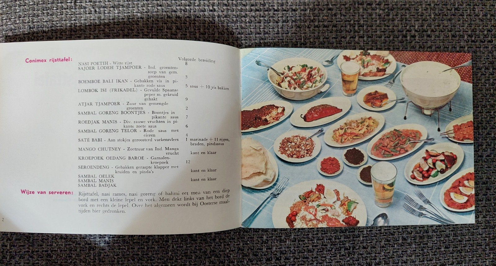 Nostalgisch retro vintage kookboekje, Boeken, Azië en Oosters, Ophalen of Verzenden, Hoofdgerechten, Conimex