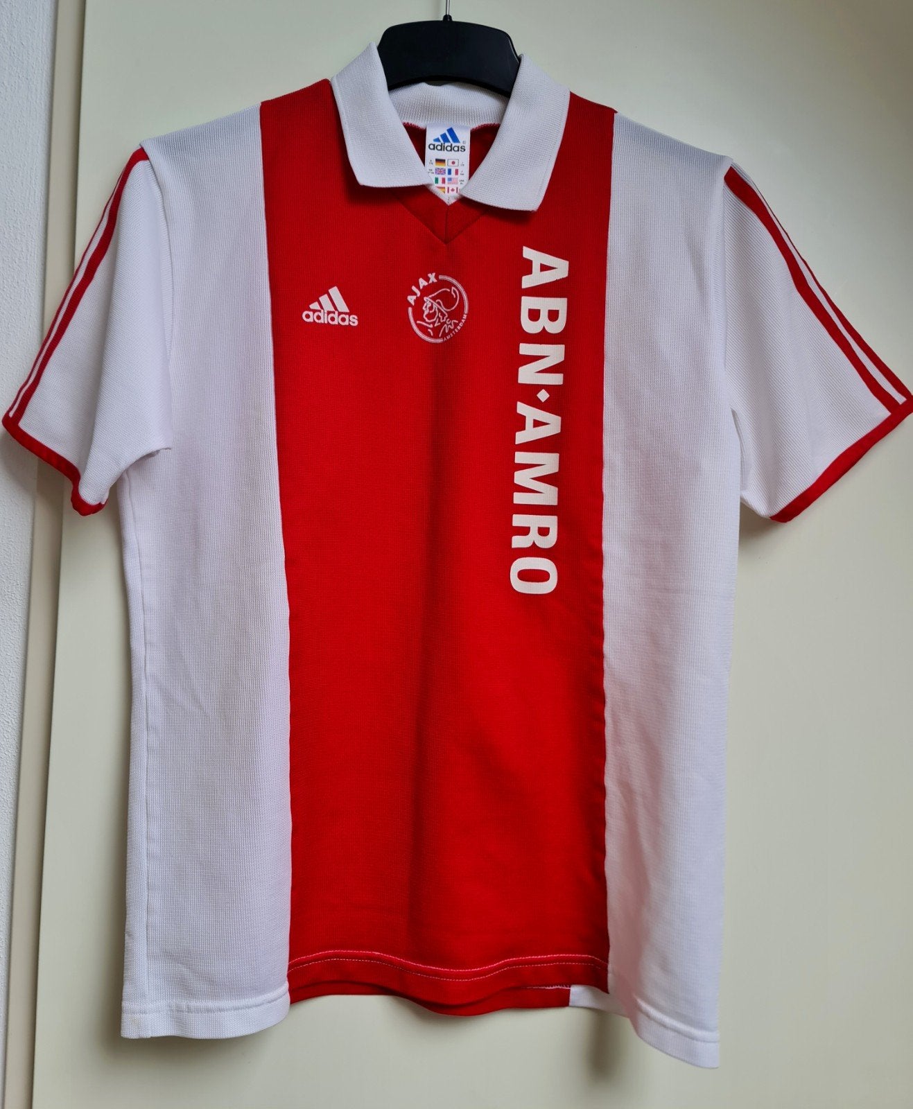 Ajax Junior thuisshirt seizoen 2000/2001 ABN AMRO maat 176, Ophalen, Overige maten, Zo goed als nieuw, Adidas