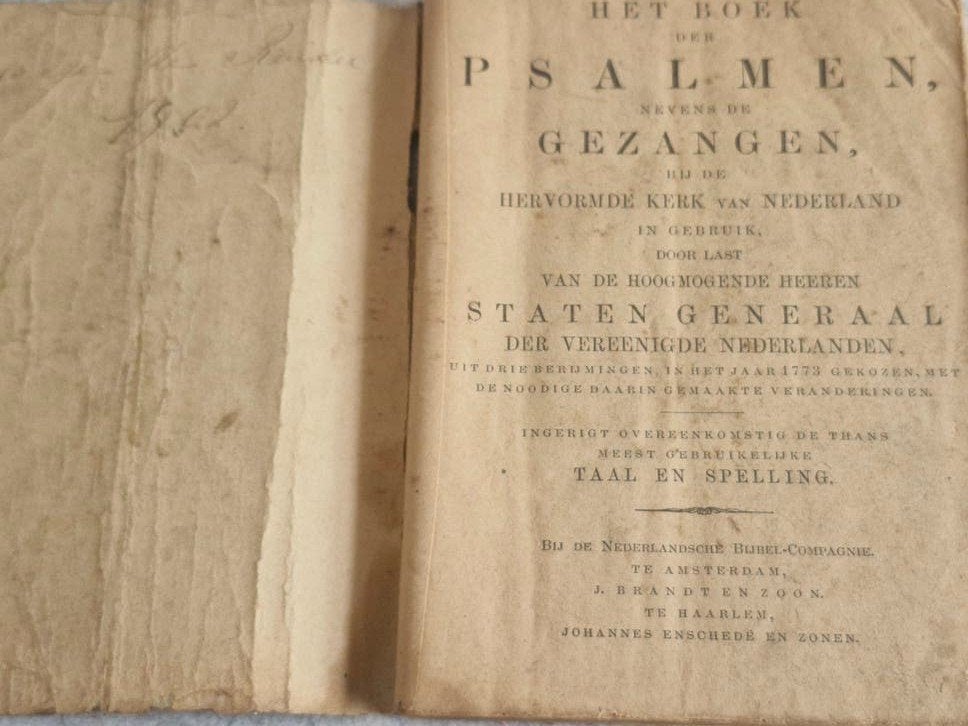 Antiek Psalmboek / Kerkboek (ca. 1850-1880) -, Antiek en Kunst, Ophalen of Verzenden