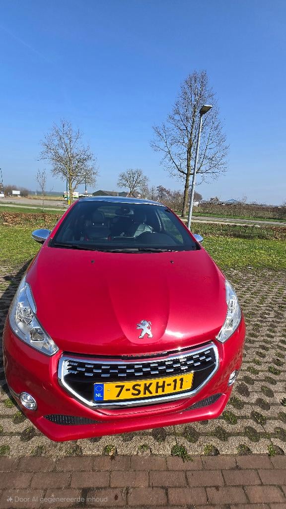 Peugeot 208 1.6 GTI 147KW 3-D 2013 Rood, Voorwielaandrijving, Euro 6, Leder en Stof, 49 €/maand