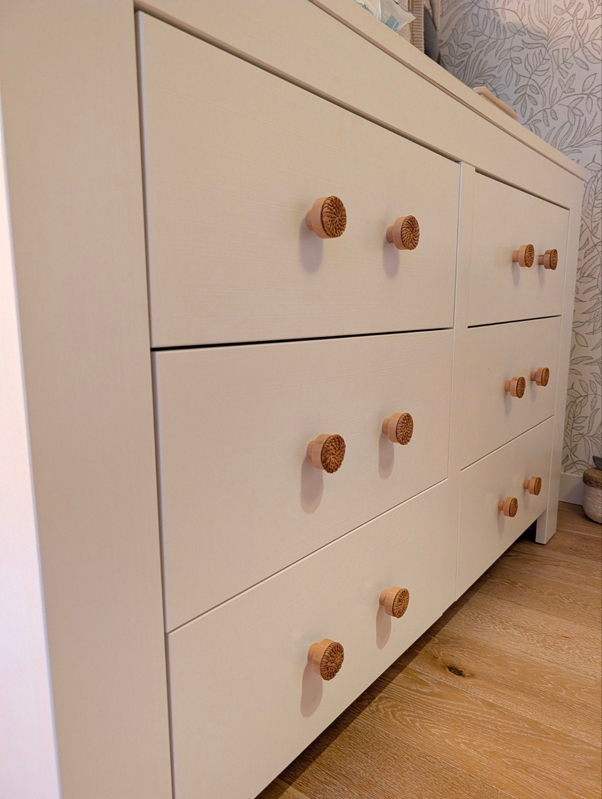 Grote witte commode met 6 lades, Huis en Inrichting, Ophalen, Gebruikt, 100 tot 150 cm, 5 laden of meer