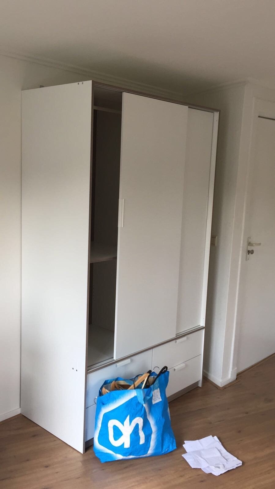 IKEA PAX kledingkast 200x66x236 cm - wit - 4 lades, Ophalen, Gebruikt, 200 cm of meer, Met lade(s)