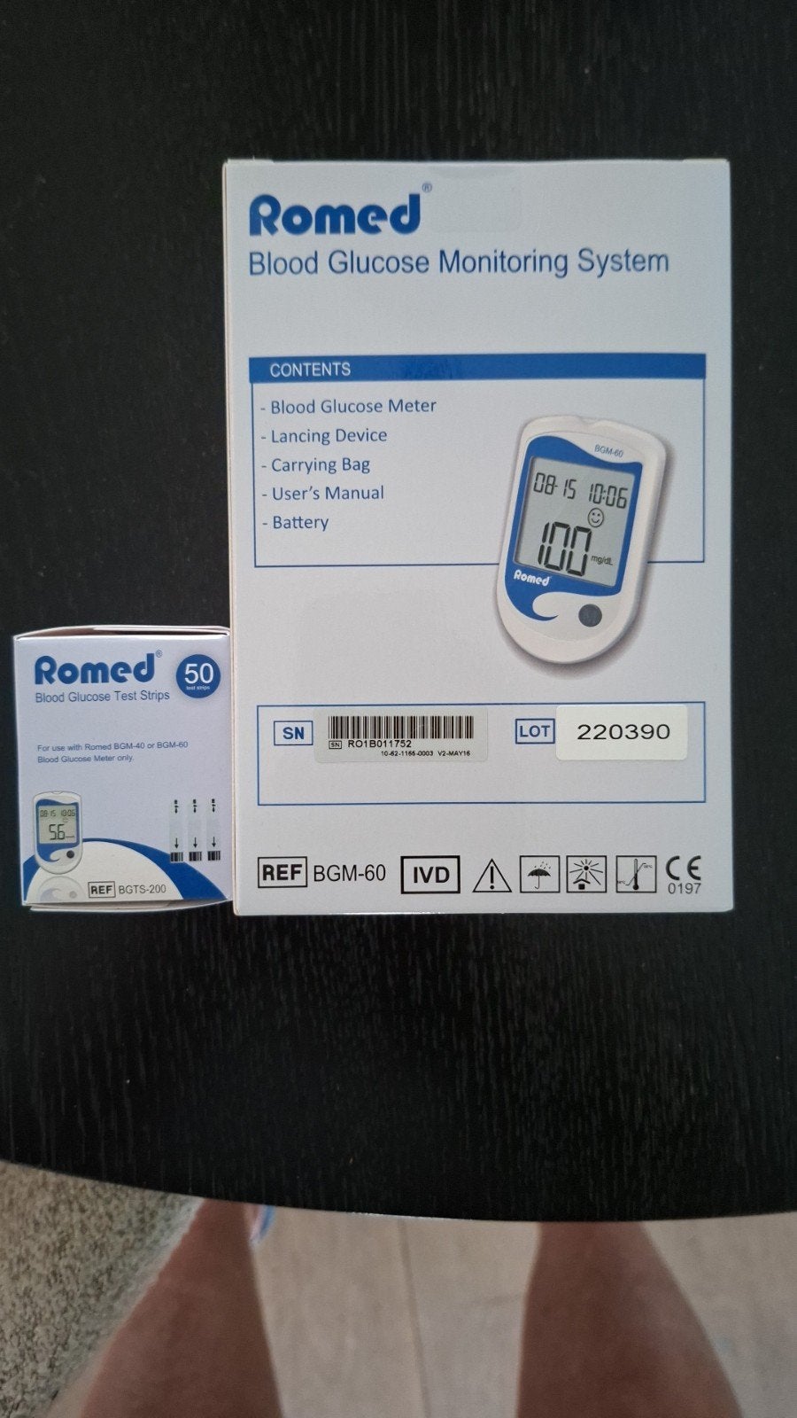 Romed Bloedglucosemeter met 50 teststrips - Nieuw, Ophalen