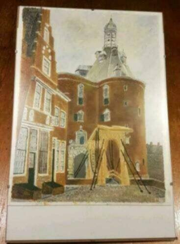 Aquarel Drommedaris Enkhuizen Buijsman, Ophalen