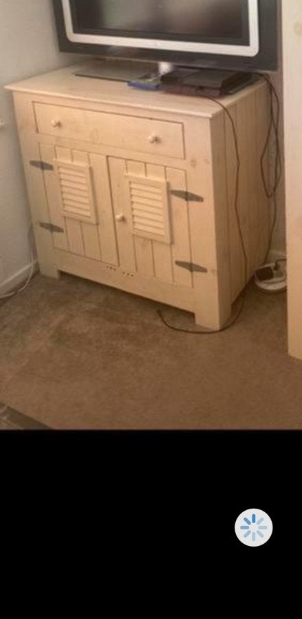 Houten kast/tv-meubel in beach stijl, Gebruikt, 50 tot 70 cm, 105 cm of meer, Ophalen of Verzenden