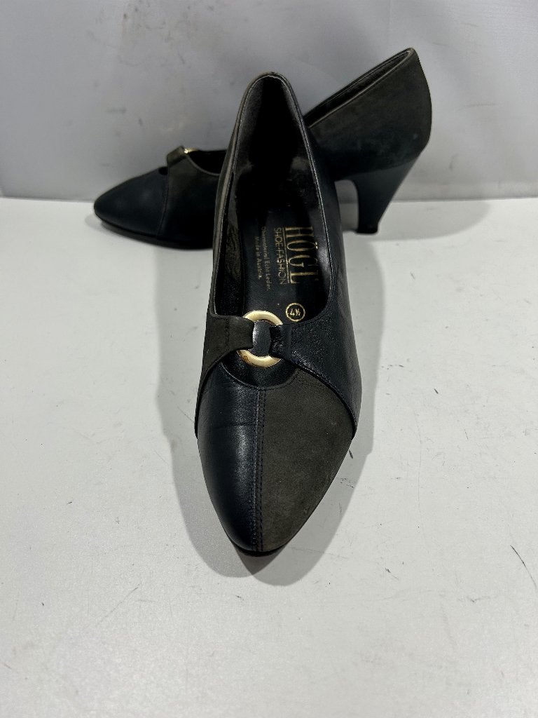 Maat 37.5, Hogl, stijlvolle zwarte pumps ., Pumps, Verzenden, Zwart, Zo goed als nieuw