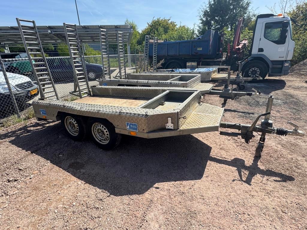 Robuuste aanhanger met oprijplaten. 3 Stuks, Auto diversen, Aanhangers en Bagagewagens, Ophalen, Gebruikt
