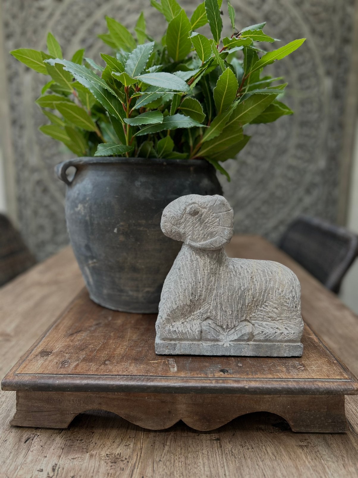 Stenen ram decoratie in huis of tuin sober sleets landelijk, Huis en Inrichting, Woonaccessoires | Overige, Ophalen of Verzenden