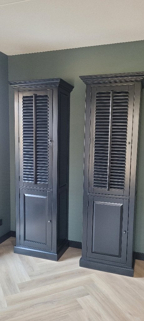 Landelijke kast met shutters 2x, Huis en Inrichting, Ophalen, Met deur(en), 200 cm of meer, 50 tot 100 cm