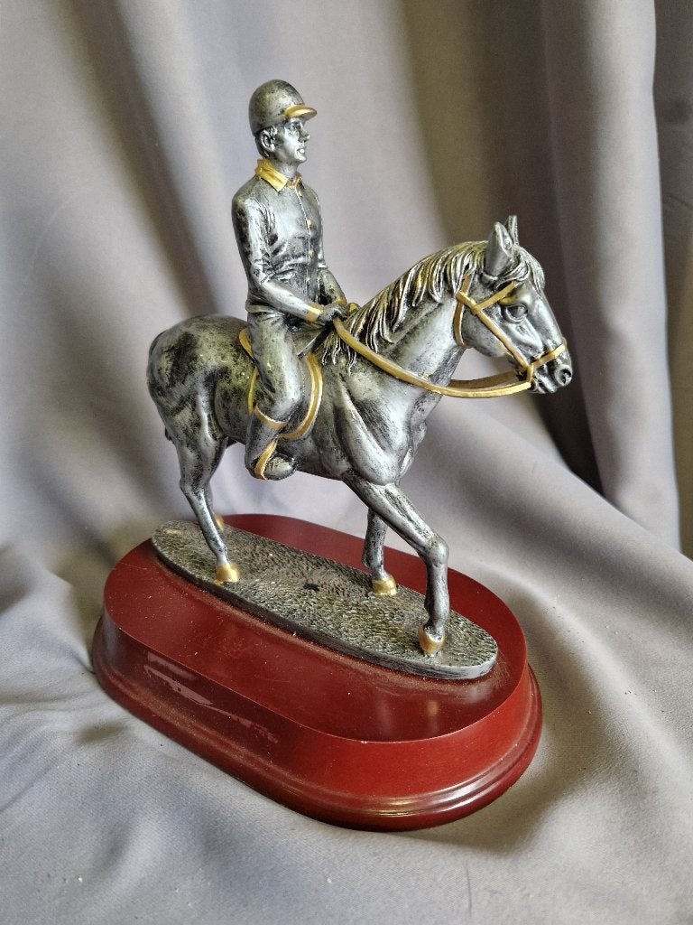 vintage beeld ruiter te paard, Ophalen of Verzenden