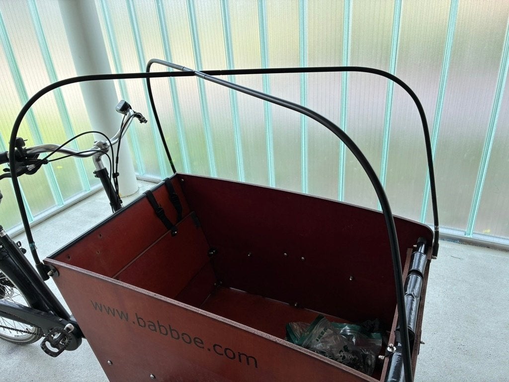 Bakfiets-Babboe-Big+Big-E Compleet kruisframe voor regenhuif, Fietsen en Brommers, Ophalen of Verzenden, Zo goed als nieuw, Bakfiets