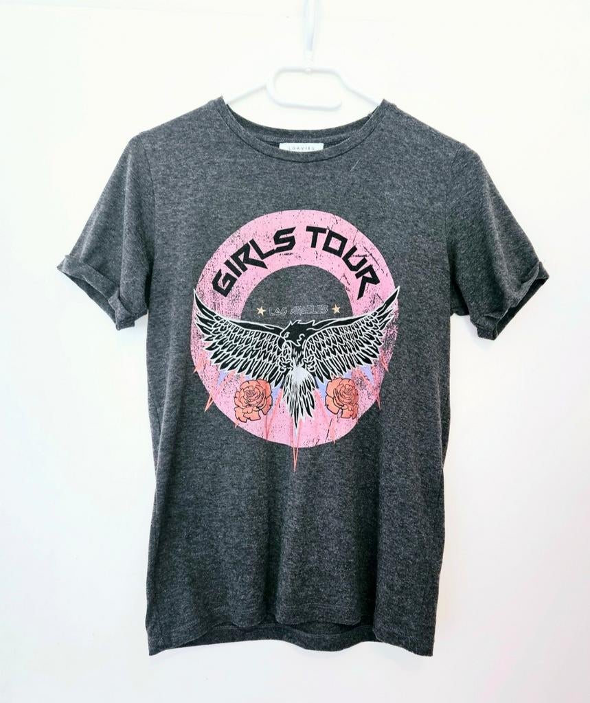 Shirt print Loavies, Ophalen of Verzenden, Korte mouw, Maat 34 (XS) of kleiner, Grijs