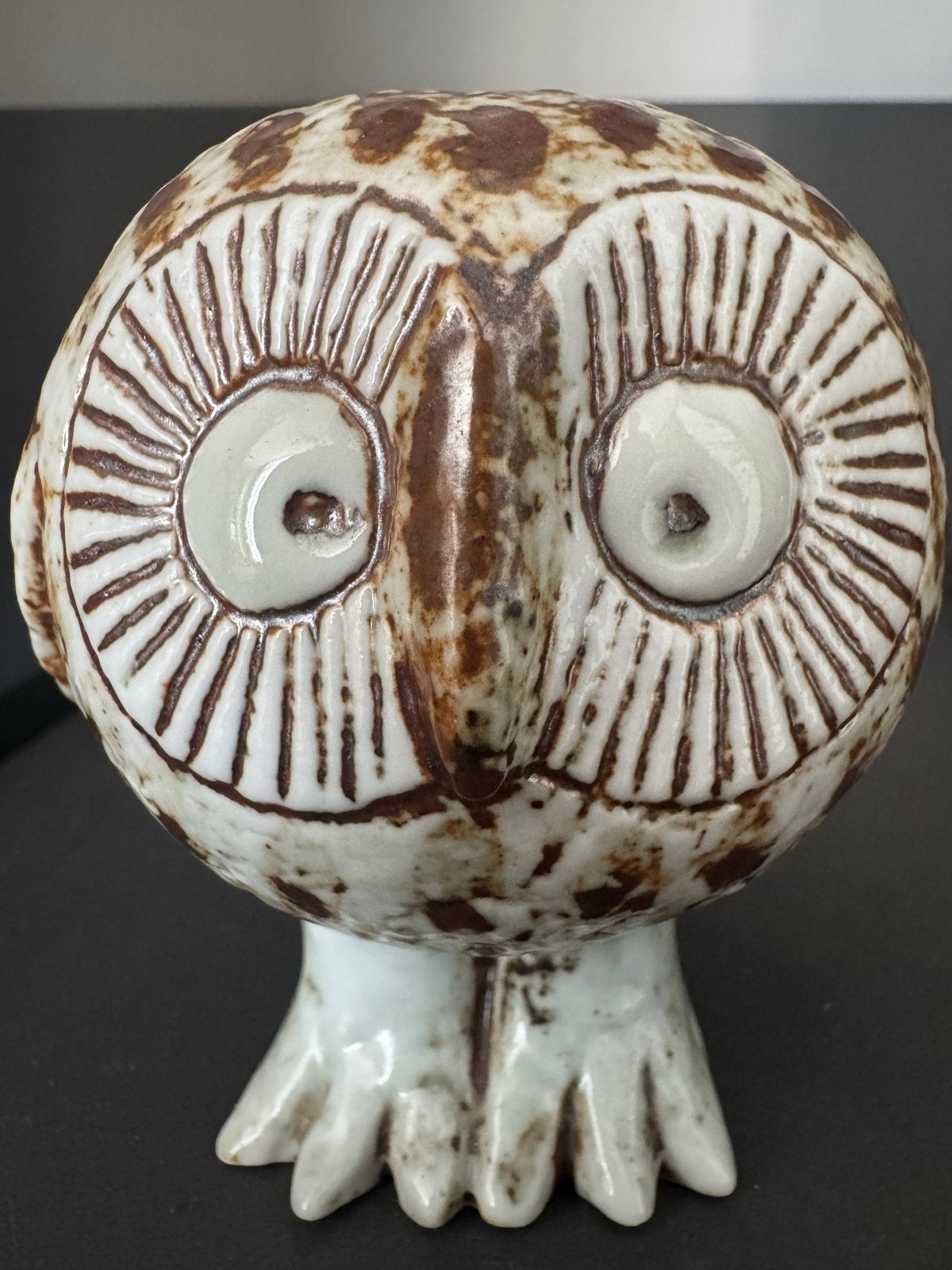 Vintage Lisa Larson Uil Beeldje - Gustavsberg Studio, Verzenden, 9 cm, Beeld, Steen/keramiek