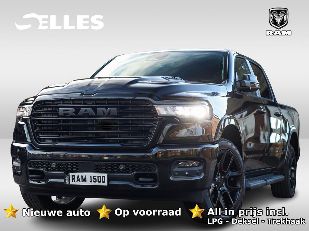 Dodge Ram 1500 2025 3.0L HURRICANE LARAMIE Night | BPM VRIJ, Auto's, Automaat, Met garantie (alle), Zwart, Leder