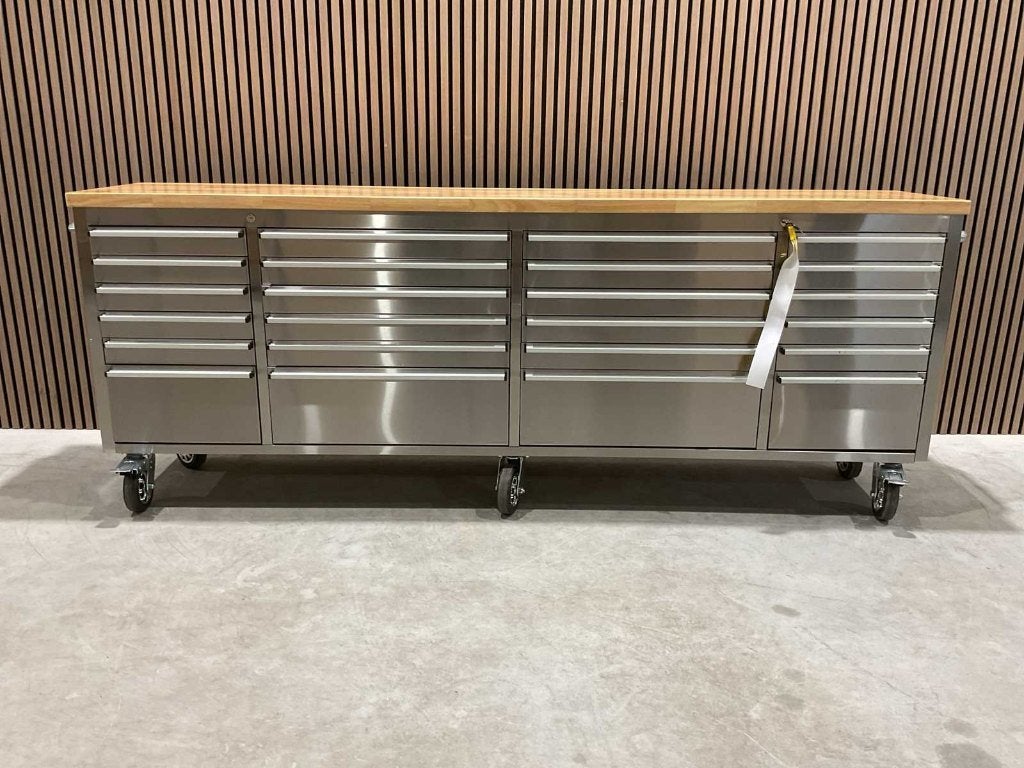 Stahlworks Deluxe RVS 96 inch 24 laden Werkbank new in doos, Ophalen, Nieuw, 170 cm of meer