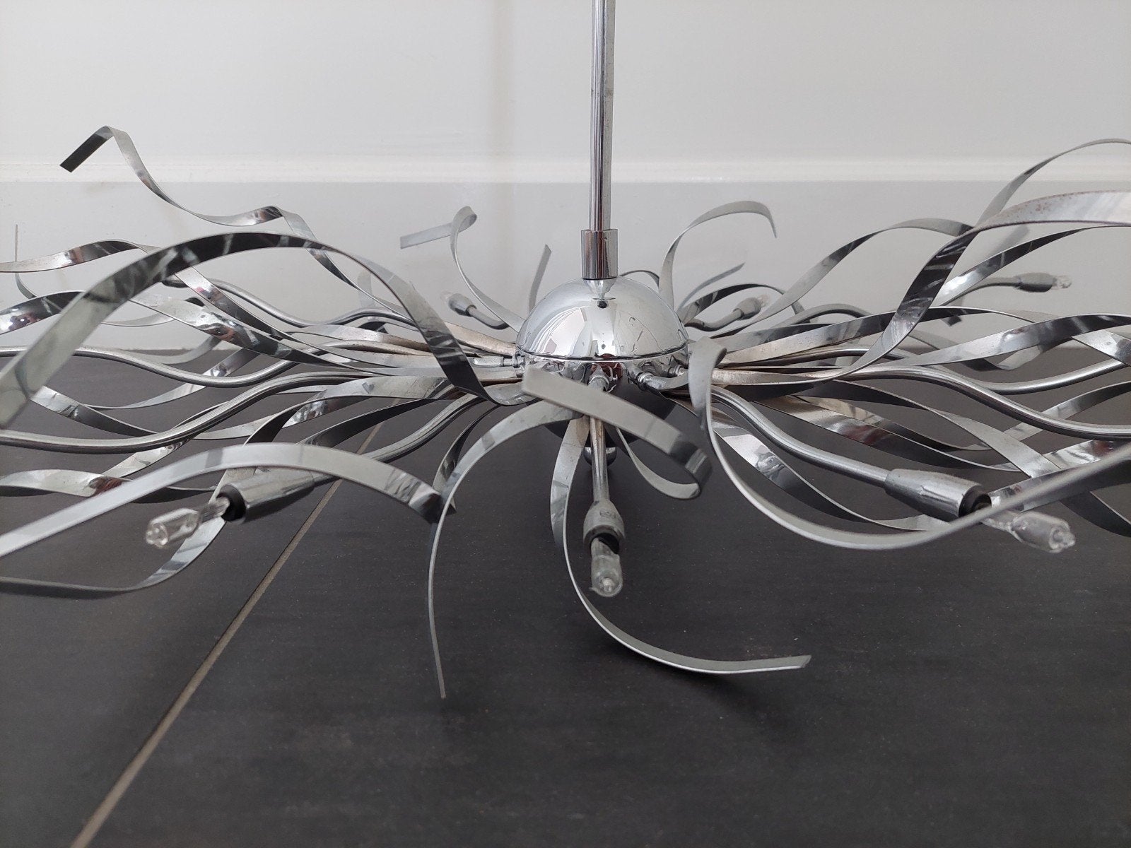 Moderne Kwantum Hanglamp met G4 Fittingen, Ophalen, Zo goed als nieuw, G4, Metaal
