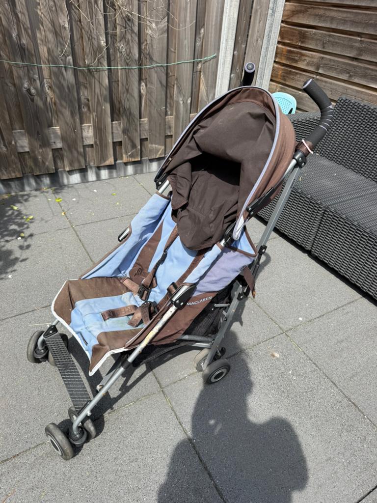 Maclaren Buggy - Bruin/Blauw, Kinderen en Baby's, Kinderwagens en Combinaties, Ophalen, Gebruikt, Kinderwagen, Overige merken