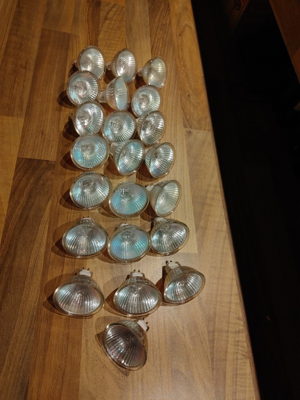 Halogeenspots 35W 12 V met GU5.3 fitting, 22 stuks., Huis en Inrichting, Ophalen, Gebruikt, GU5.3, Dimbaar