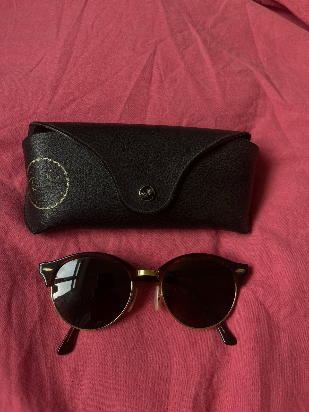 Rayban clubround, Sieraden, Tassen en Uiterlijk, Ophalen of Verzenden, Zo goed als nieuw, Zwart, Ray-Ban