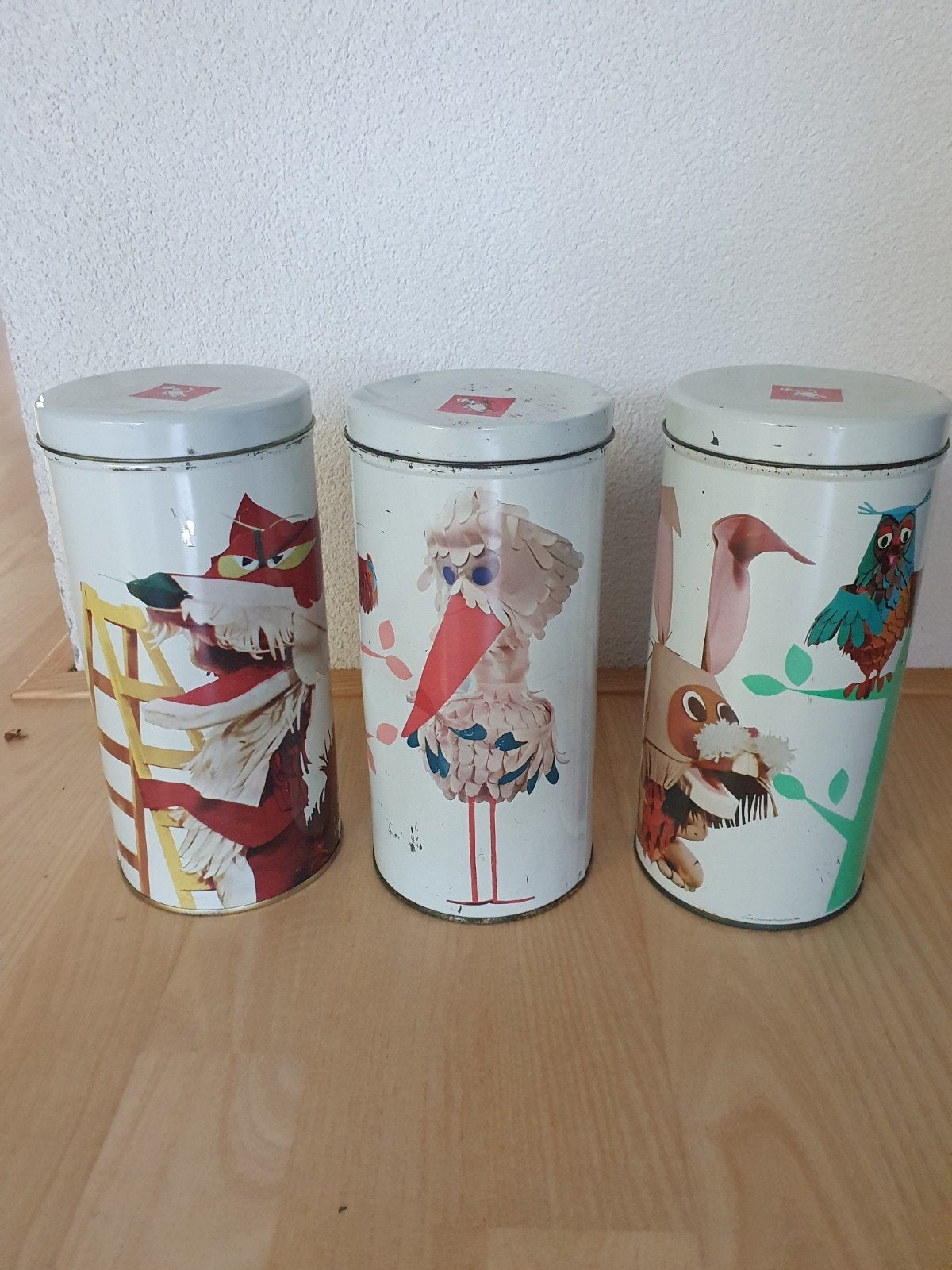 3 bolletje beschuitblikken fabeltjeskrant, Ophalen, Gebruikt, Overige, Bolletje
