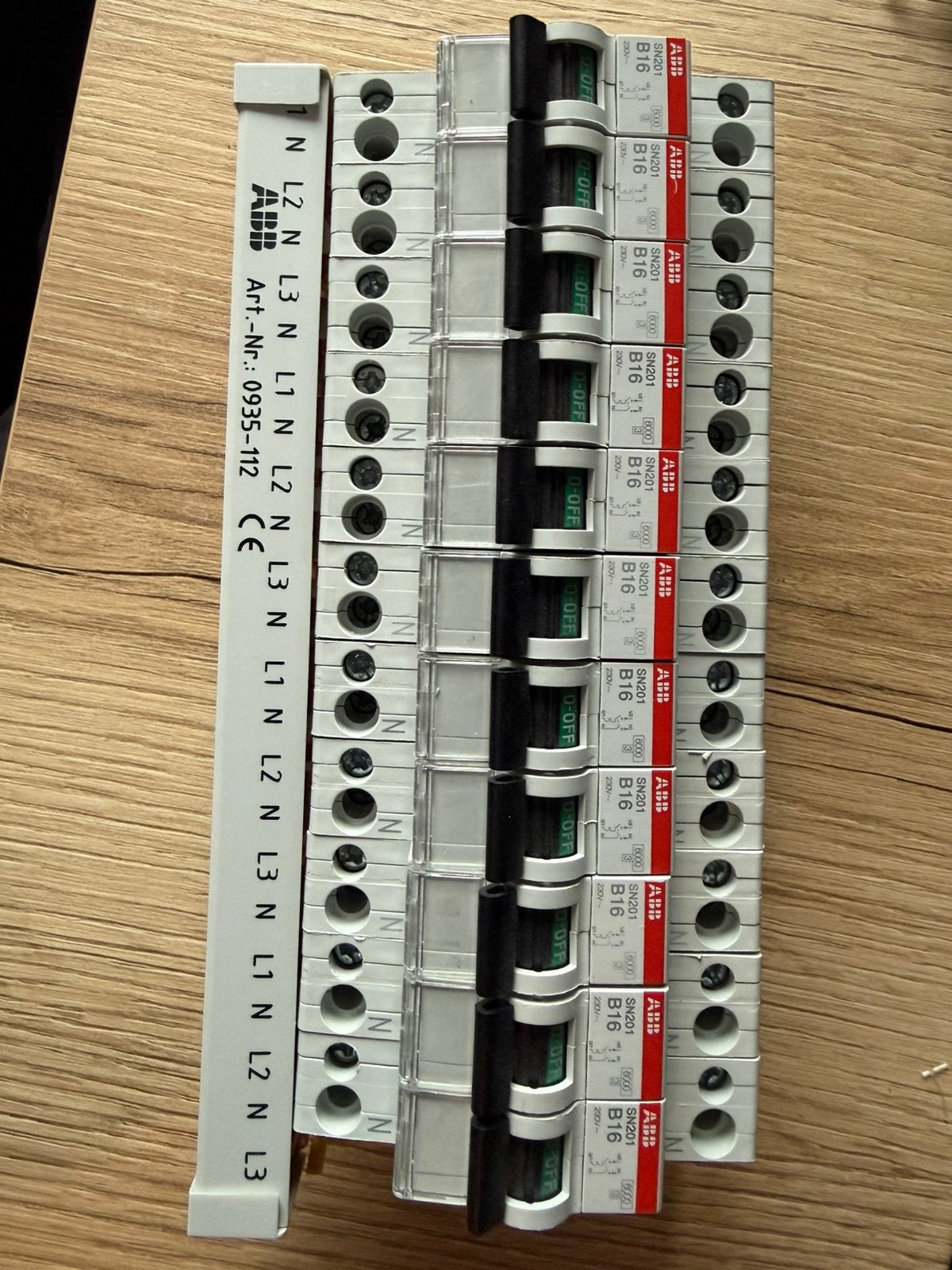 ABB B16 automaat 11 stuks met 3 Fasen kam, Ophalen of Verzenden, Zo goed als nieuw, Overige typen