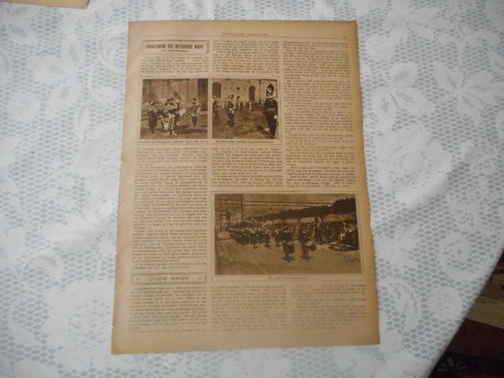 Vaticaan. Zwitserse Garde. Eedsaflegging. 1924., Ophalen of Verzenden, 1920 tot 1940, Knipsel(s)