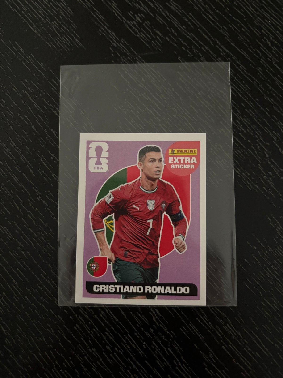 Ronaldo Panini World Cup 2026 extra sticker, Ophalen of Verzenden, Zo goed als nieuw, Poster, Plaatje of Sticker